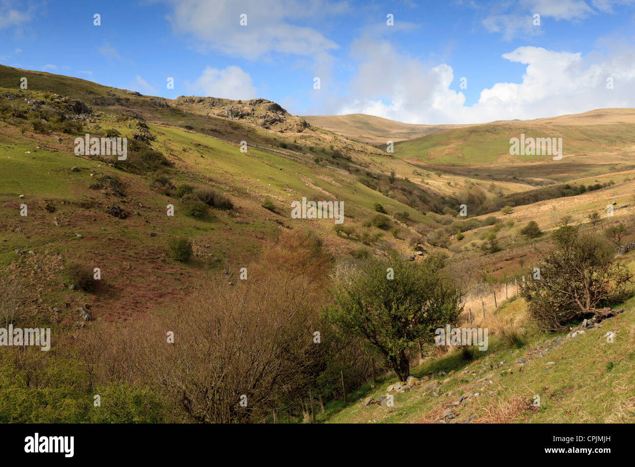 Blick in Richtung Carnedd Lwyd aus Pencoed Cadair Idris Stockfoto