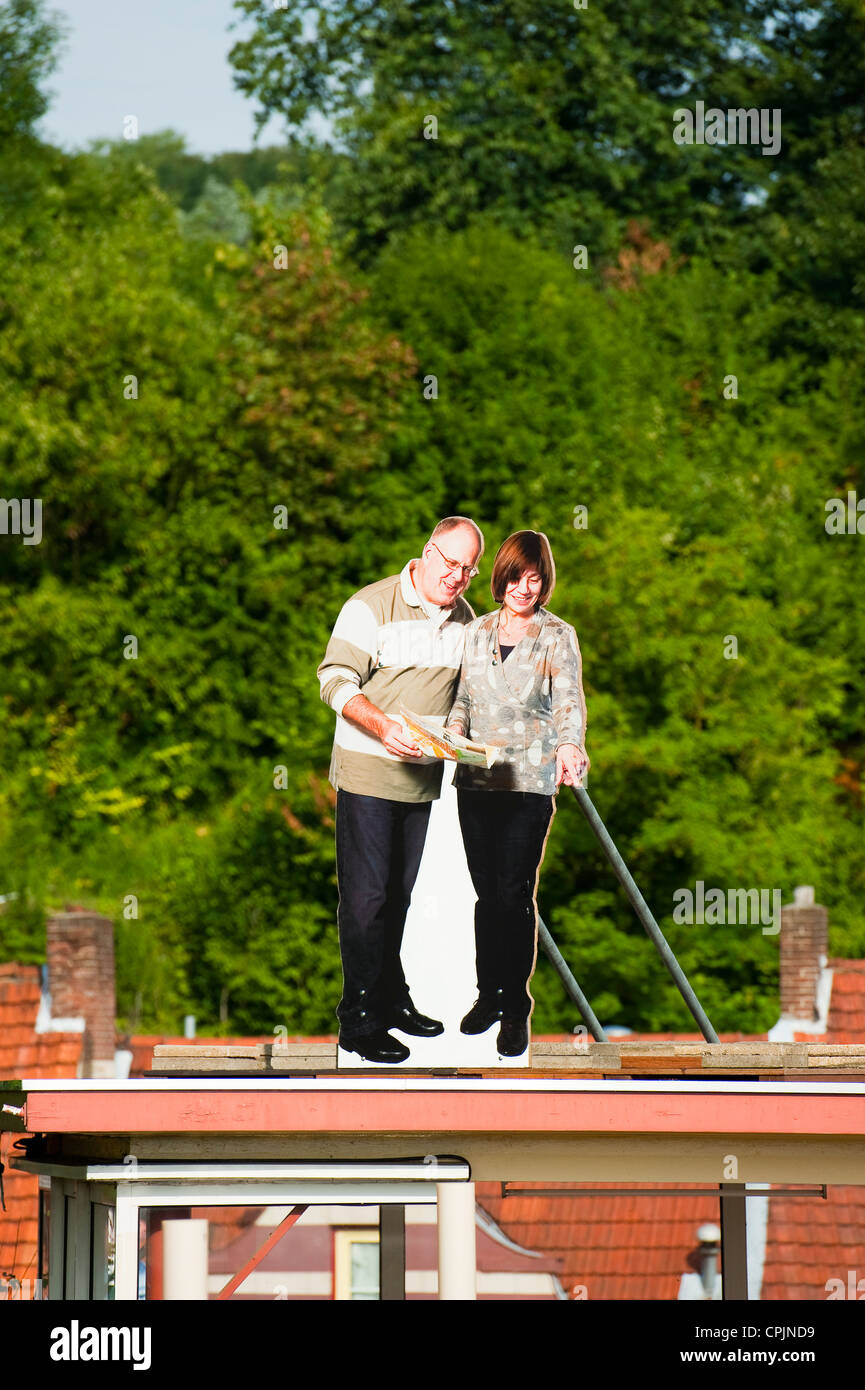 Kunstwerk, Valkenburg, Limburg, Niederlande, Europa. Stockfoto