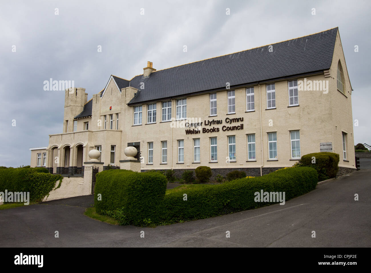 Castell Brychan - Welsh Bücher Rat / Cyngor Llyfrau Cymru Gebäude in Aberystwyth Stockfoto