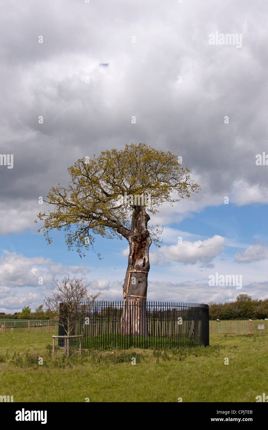 Ein Bild von "The Royal Oak" Boscobel House, Shropshire, wo König Charles II versteckte von den Parlamentariern zu entkommen. Stockfoto