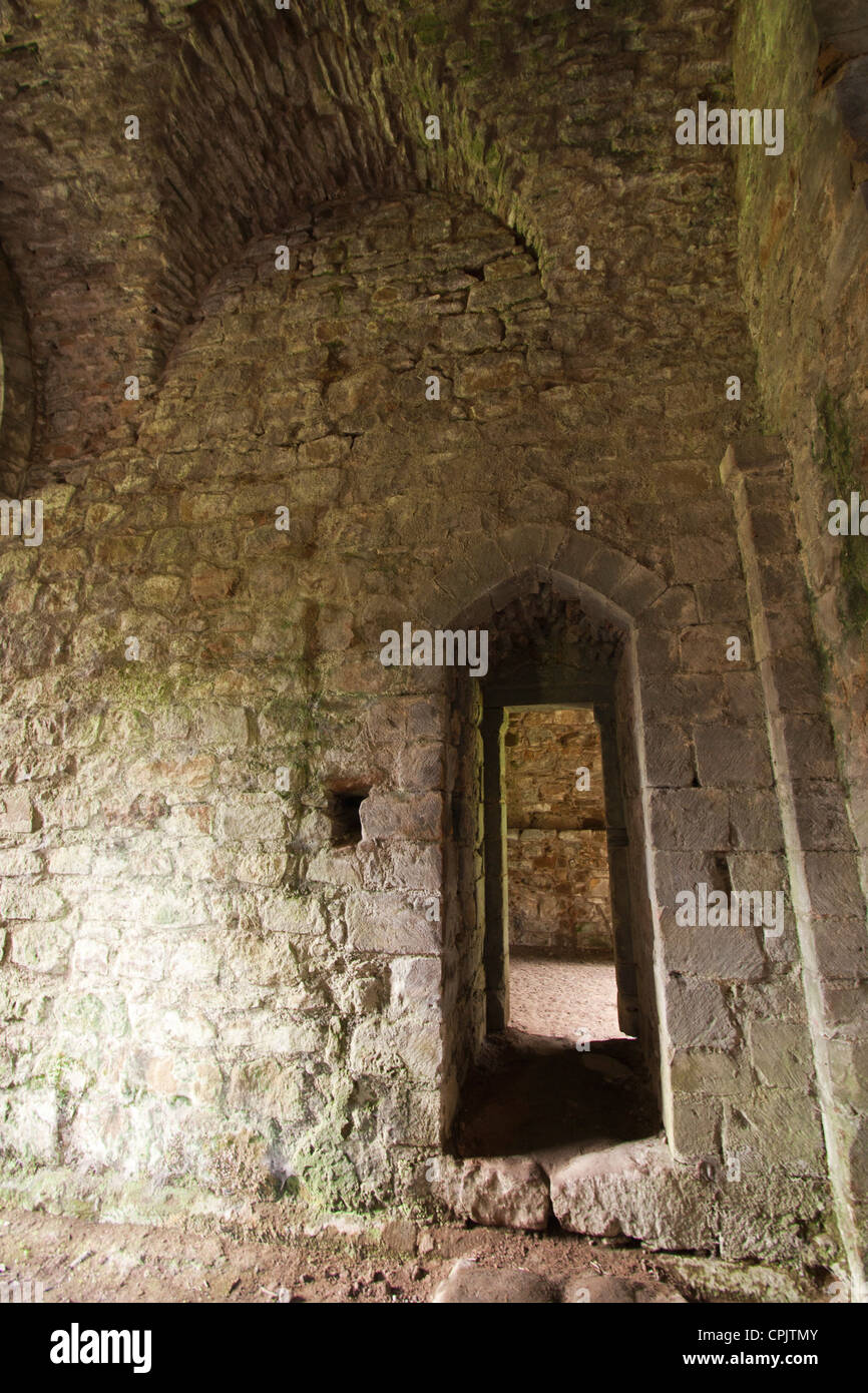 Ein Blick auf Lilleshall Abbey, Shropshire, UK. Die Ruinen des Augustiner Abtei aus dem 12. Jahrhundert. Stockfoto