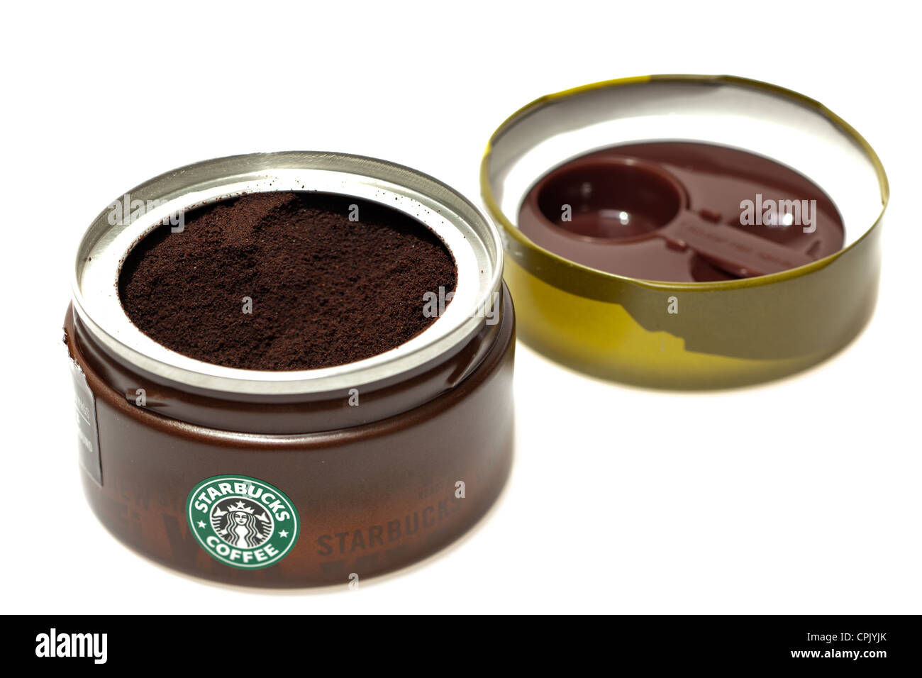 Starbucks VIA bereit Gebräu Italienische Röstung Microground instant 24 Kaffeetasse container Stockfoto
