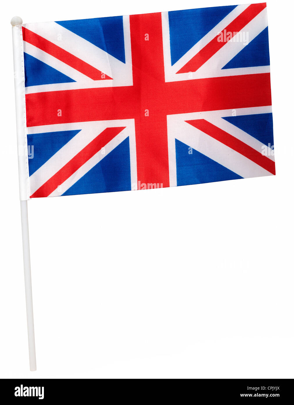 Union Jack wehende Flagge Stockfoto