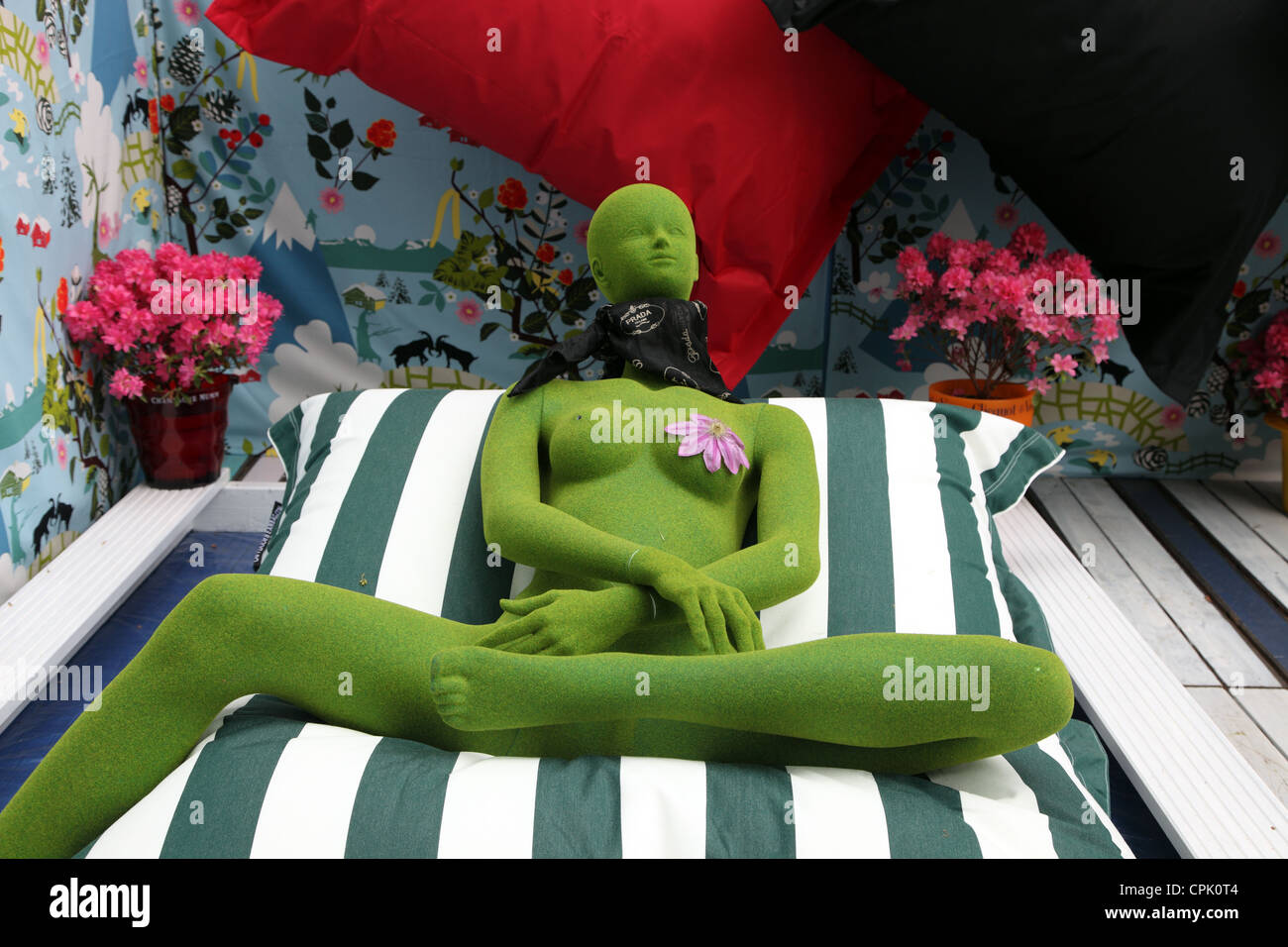 Das weltweit erste schwimmende Sitzsack, Chelsea Flower Show, 2012 Stockfoto