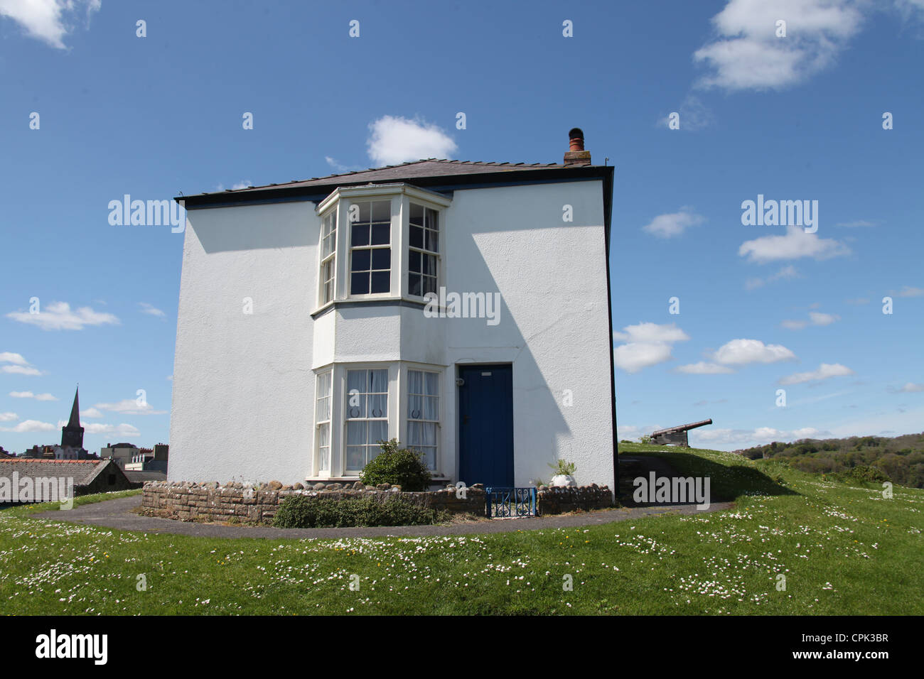 Das alte Haus der Küstenwache in Tenby Stockfoto