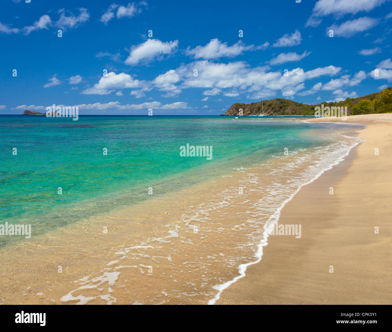 Virgin Gorda, Britische Jungferninseln, Karibik-Strand von Long Bay am nördlichen Ende von Virgin Gorda Stockfoto