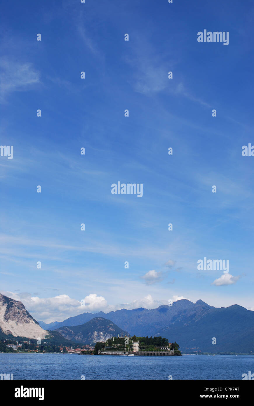 Panorama der Isola Bella, Borromäischen Insel am Lago Maggiore, Stresa, Italien Stockfoto