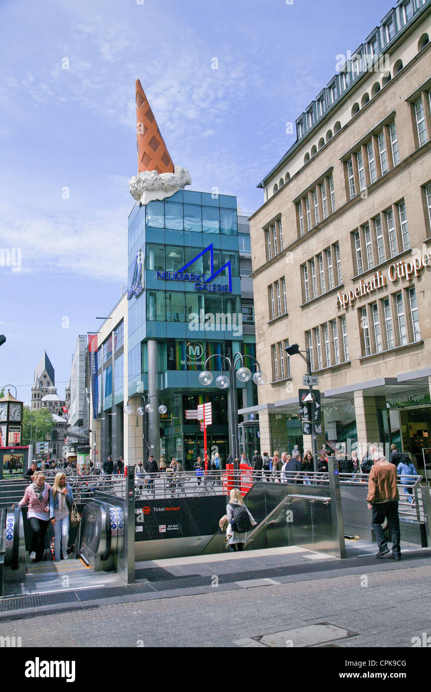 Downtown City Center in Köln; Deutschland; Europa Stockfoto