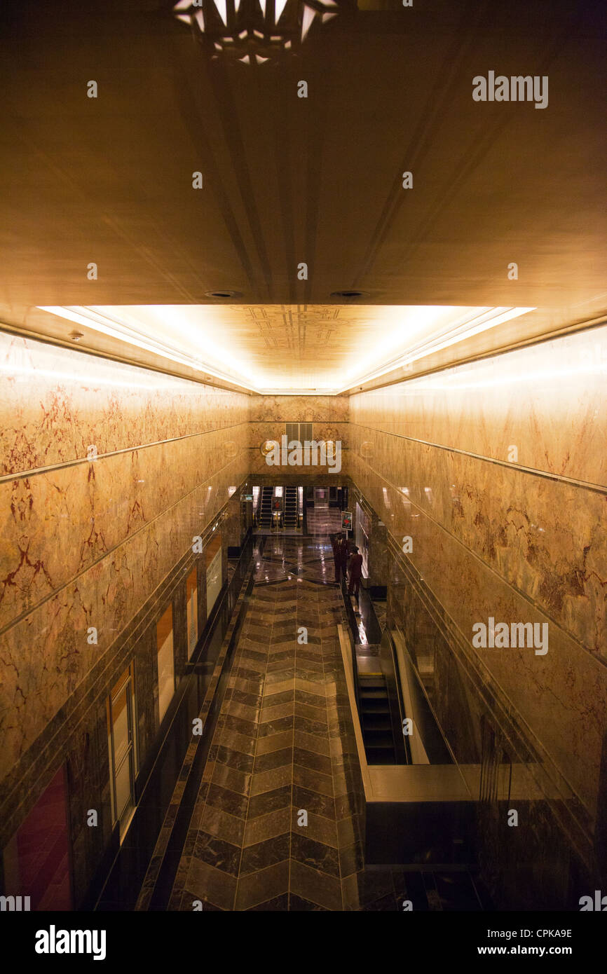 Eingangsbereich im Rockefeller Center Plaza New York City Manhattan Icon Ikone Stockfoto