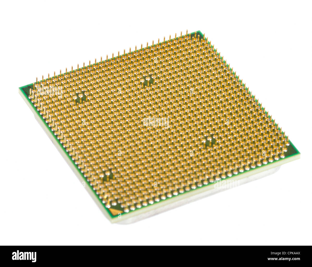 Computer-Prozessor, Foto auf dem weißen Hintergrund Stockfoto
