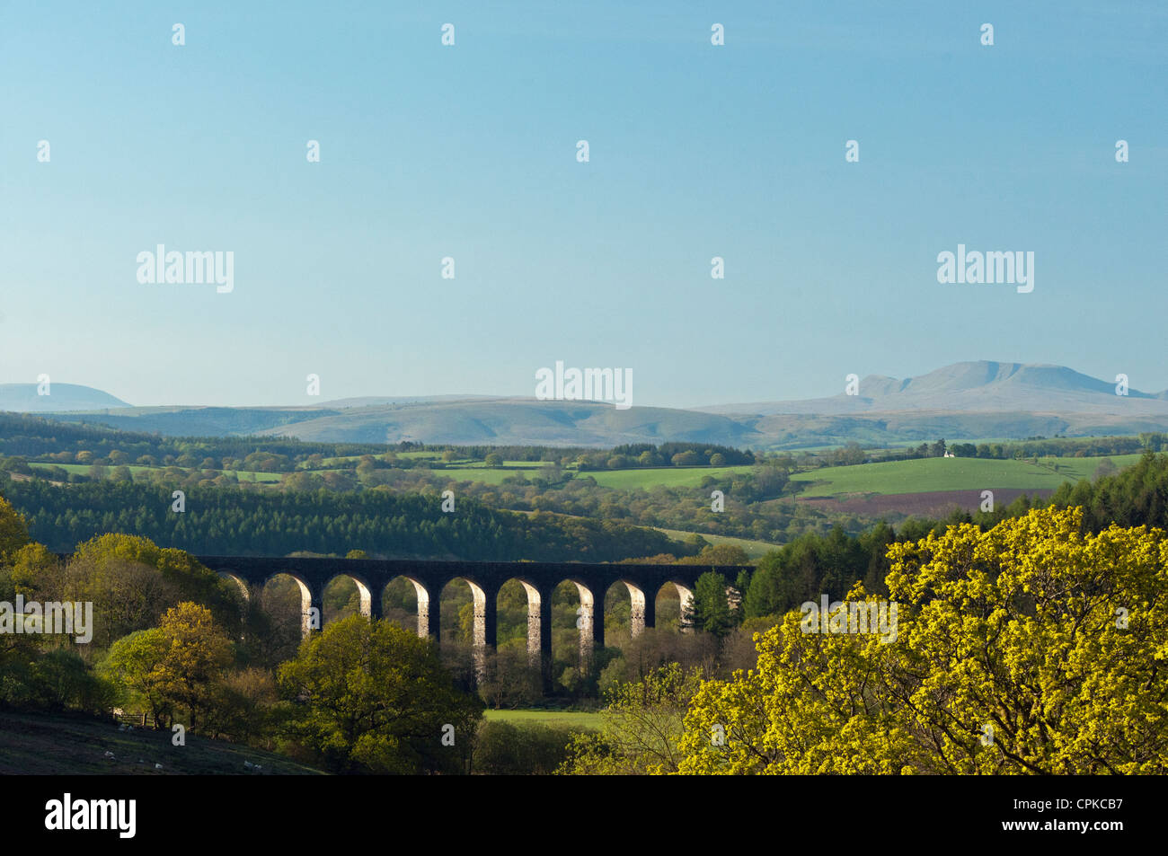 Cynghordy Eisenbahn-Viadukt in der Nähe von Llandovery, Carmarthenshire, dient die Herzen von Wales Eisenbahnlinie von Swansea nach Shrewsbury Stockfoto