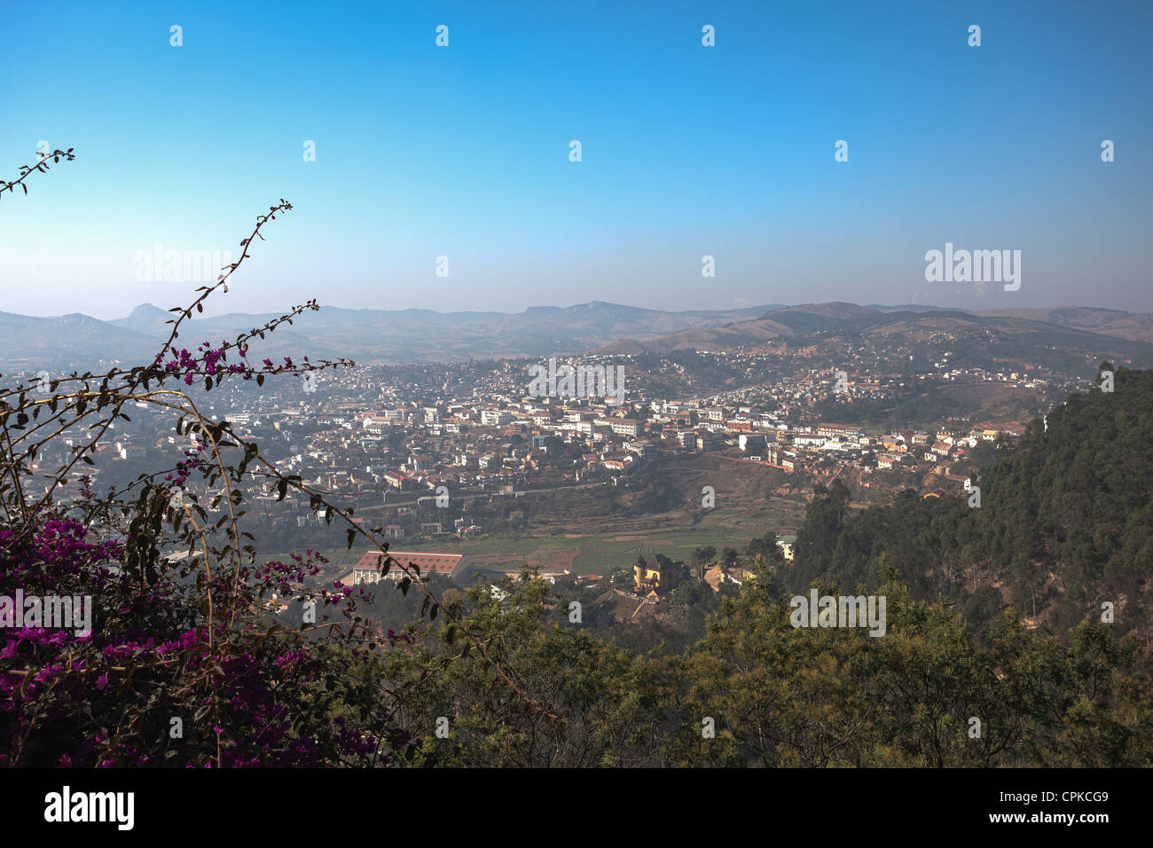 Ansicht von Ambalavao City Central Highlands, Madagaskar Stockfoto