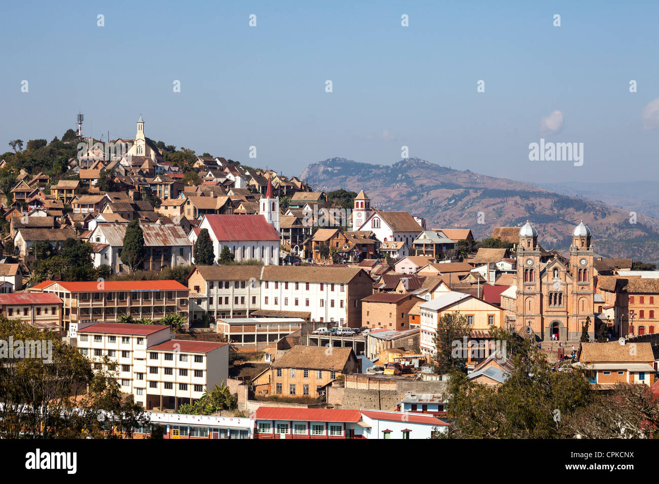Ansicht von Ambalavao City Central Highlands, Madagaskar Stockfoto
