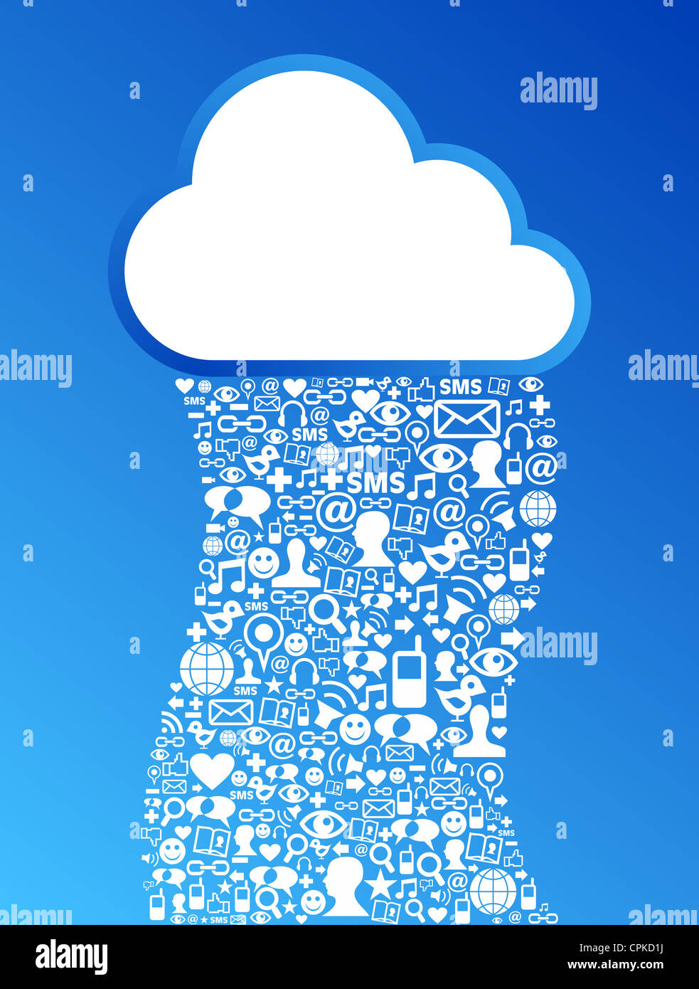 Cloud computing social-Media-Netzwerk-Konzept Hintergrund. Vektor-Datei geschichtet für einfache Handhabung und individuelle Farbgebung. Stockfoto