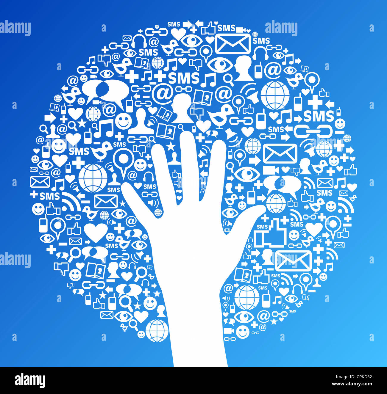 Social-Media-Netzwerk betriebswirtschaftlichen Erfolg Konzept Hintergrund. Vektor-Datei geschichtet für einfache Handhabung und individuelle Farbgebung. Stockfoto