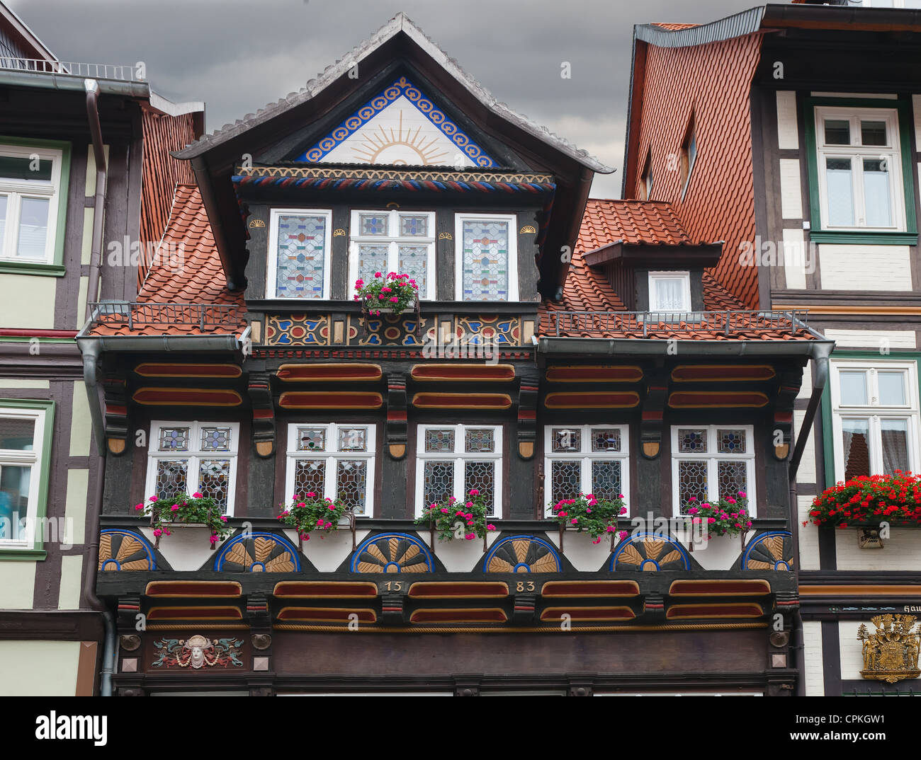 Detail vom Haus in Wernigerode im Landkreis Harz, SachsenAnhalt