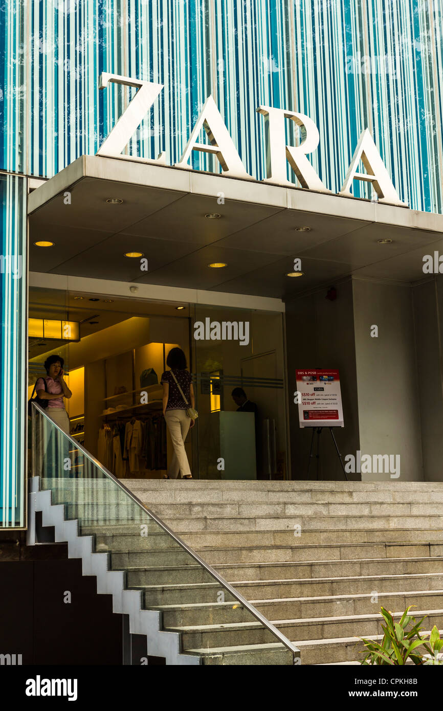Zara Shop in Orchard Road Singapur Stockfoto