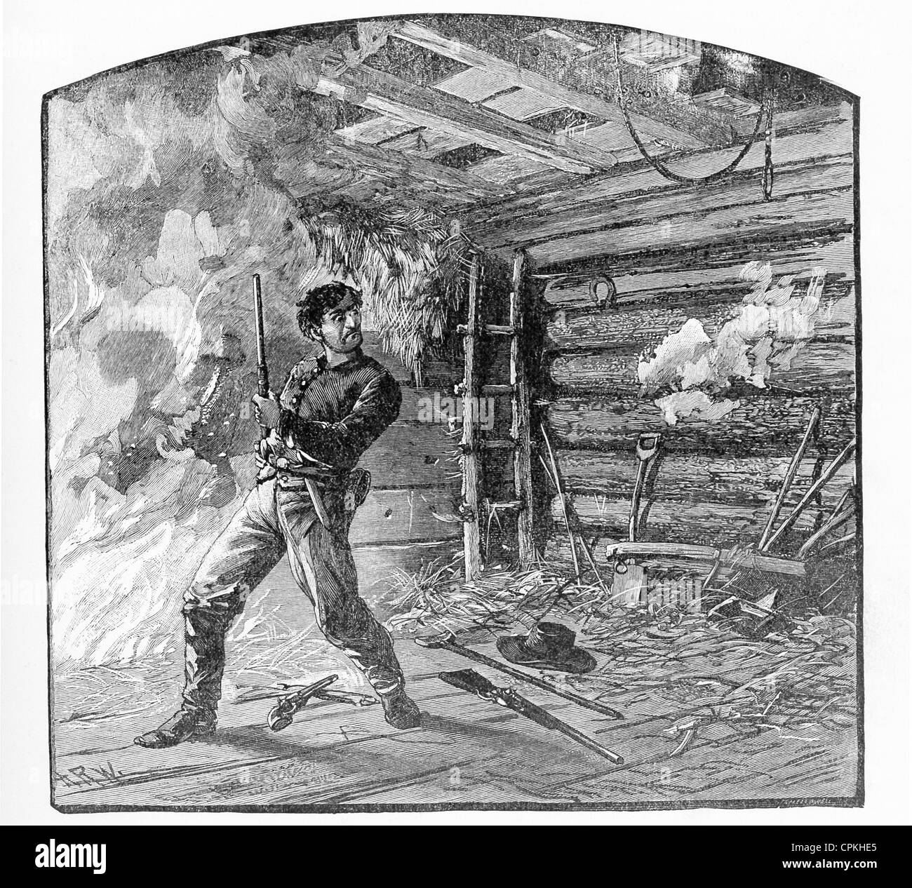 In der Nacht des 14. April 1865 erschossen bekannte Schauspieler John Wilkes Booth Präsident Abraham Lincoln. Stockfoto In der Nacht des 14. April 1865 erschossen bekannte Schauspieler John Wilkes Booth Präsident Abraham Lincoln. Stockfoto