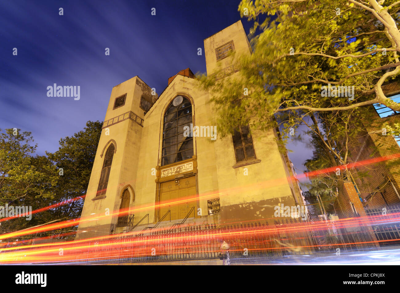 Beth Hamedrash Hagadol, eine verlassene Synagoge auf der Lower East Side von den Stadtteil Manhattan in New York City. Stockfoto