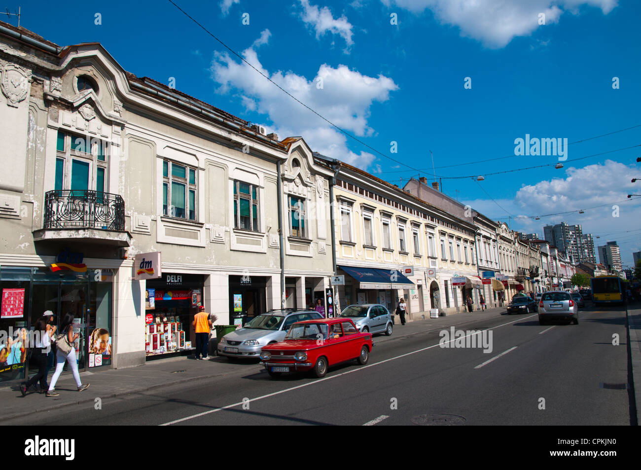 Glavna Straße Zemun Hauptort Novi Beograd neuen Teil von Belgrad-Serbien-Europa Stockfoto