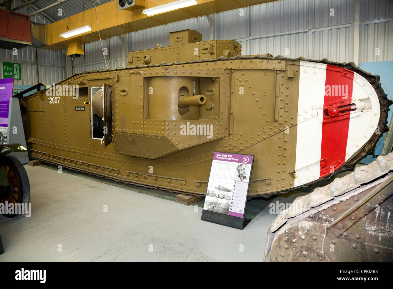Ersten Weltkrieg Mark VIII / MK 8 'International' (Anglo U.S. / USA design) männlichen Tank bei The Tank Museum Bovington, Dorset UK. Stockfoto