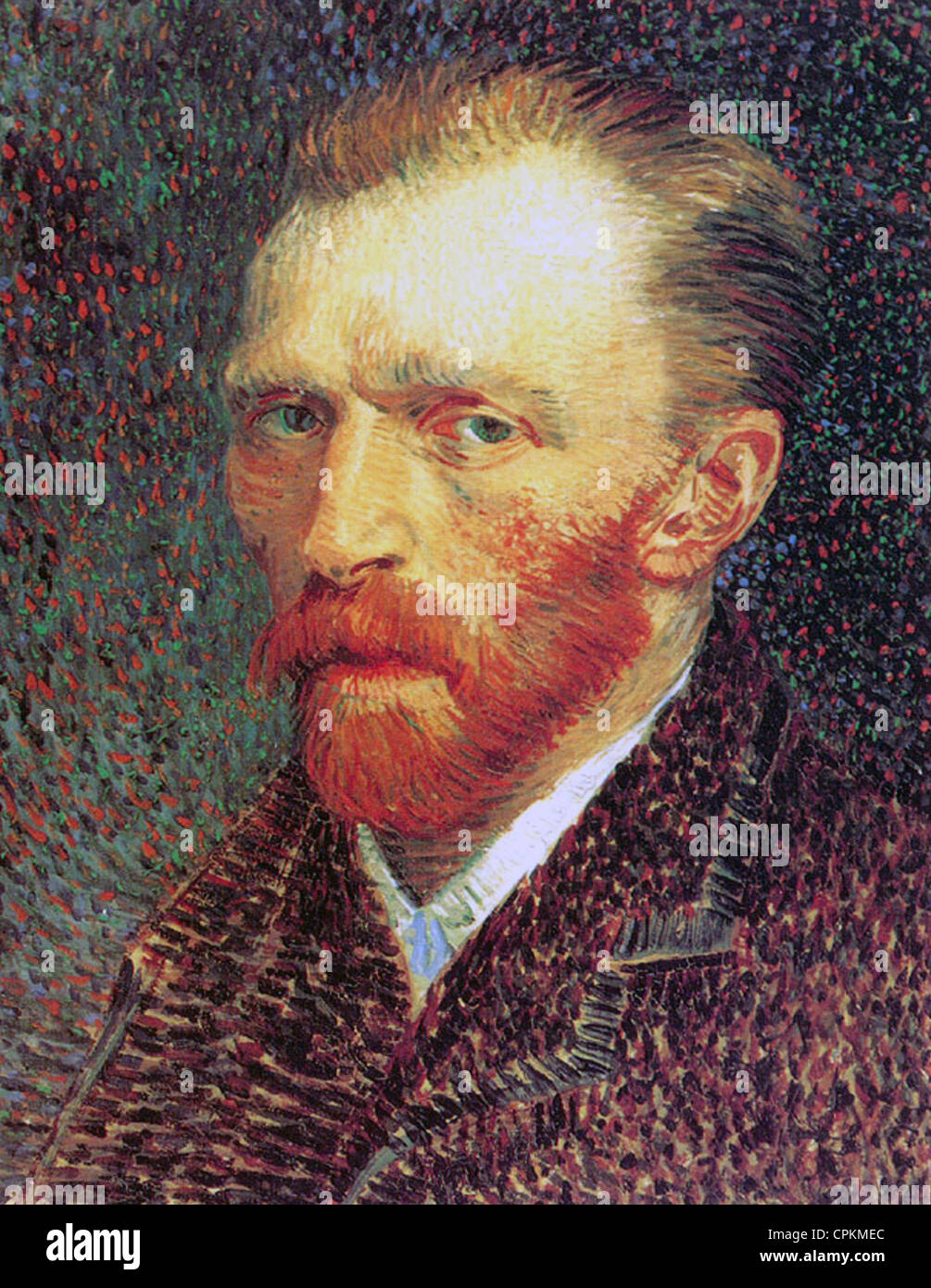 Ein Portrait des Malers Vincent Van Gogh aus einer 1887 Selbstporträt. Stockfoto