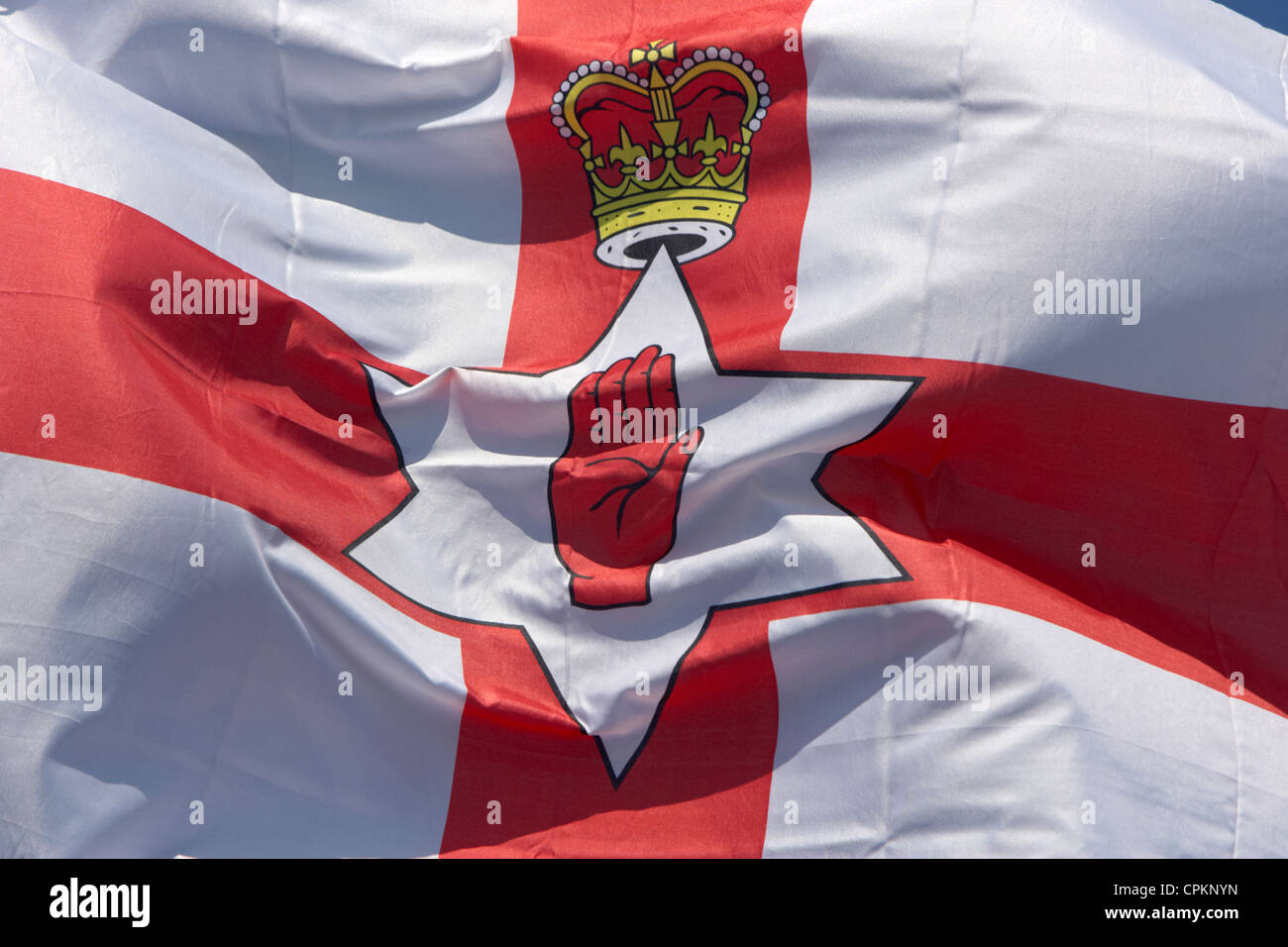 jetzt nicht mehr existierenden Flagge der ehemaligen Regierung von Nordirland die Flagge noch die Ulster Fahne von einigen dient als Stockfoto