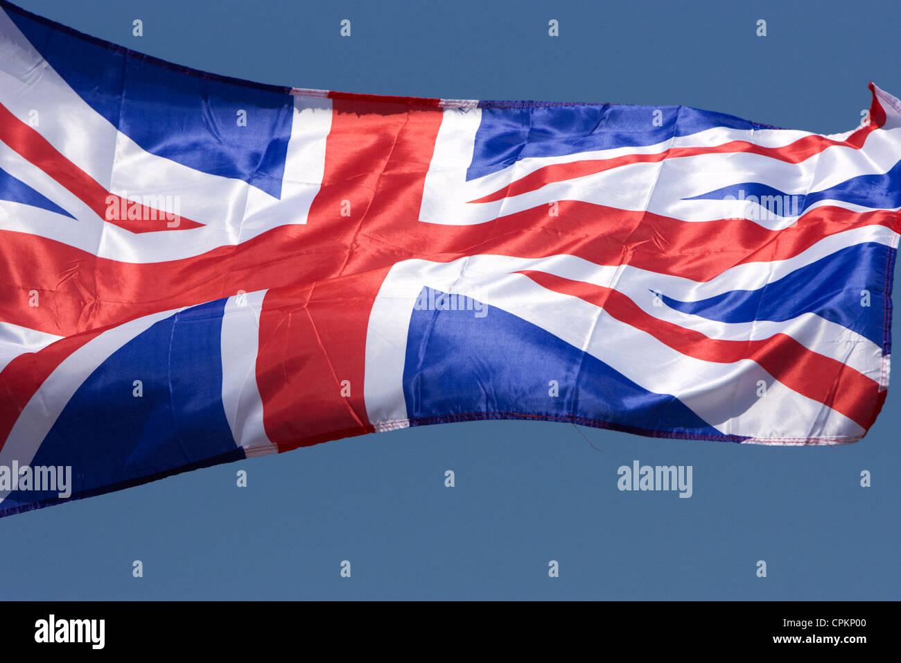 die Nationalflagge des Vereinigten Königreichs, die manchmal auch als der Union jack Stockfoto