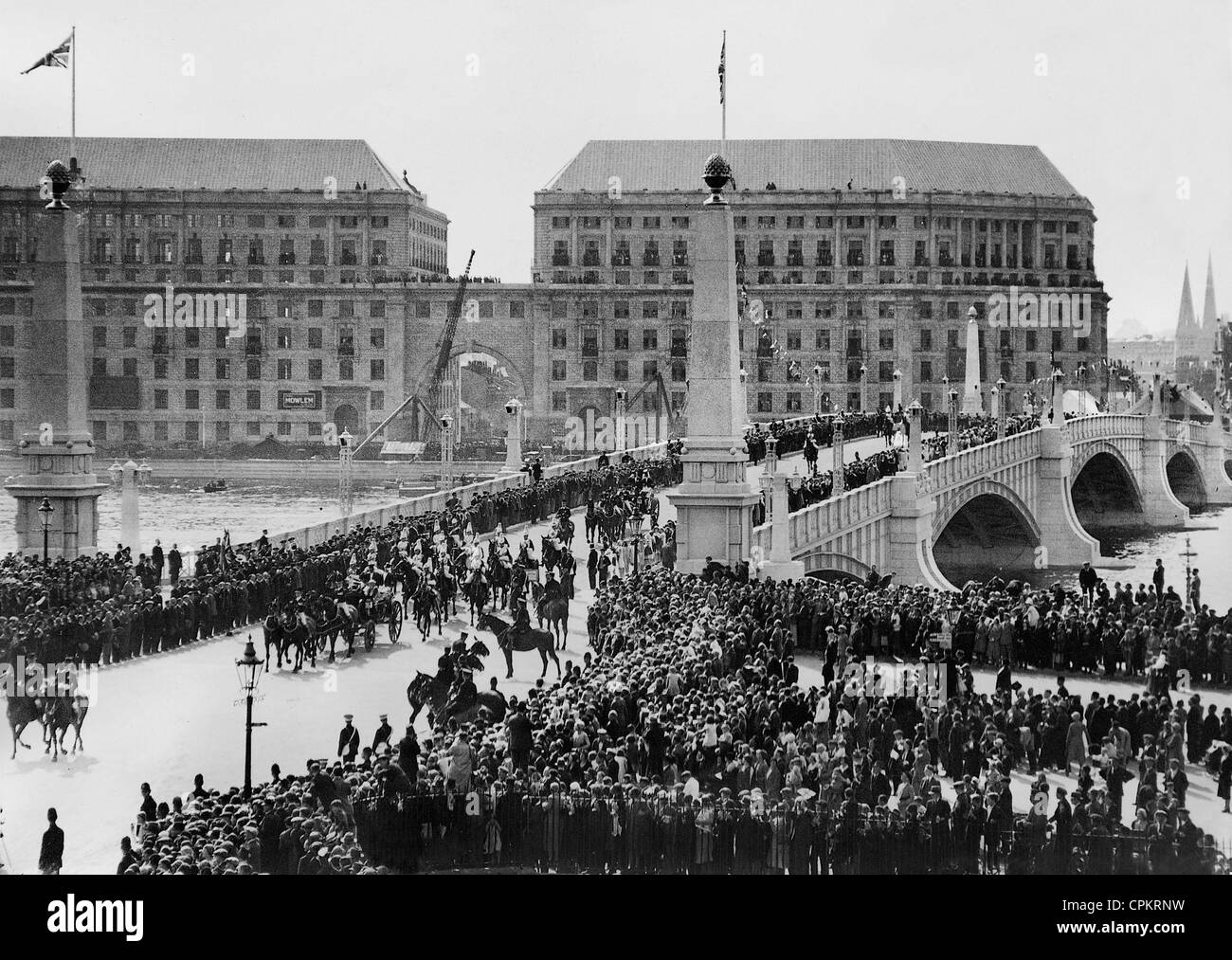 Band-schneiden Zeremonie der Lambeth Bridge von König George V, 1932 Stockfoto