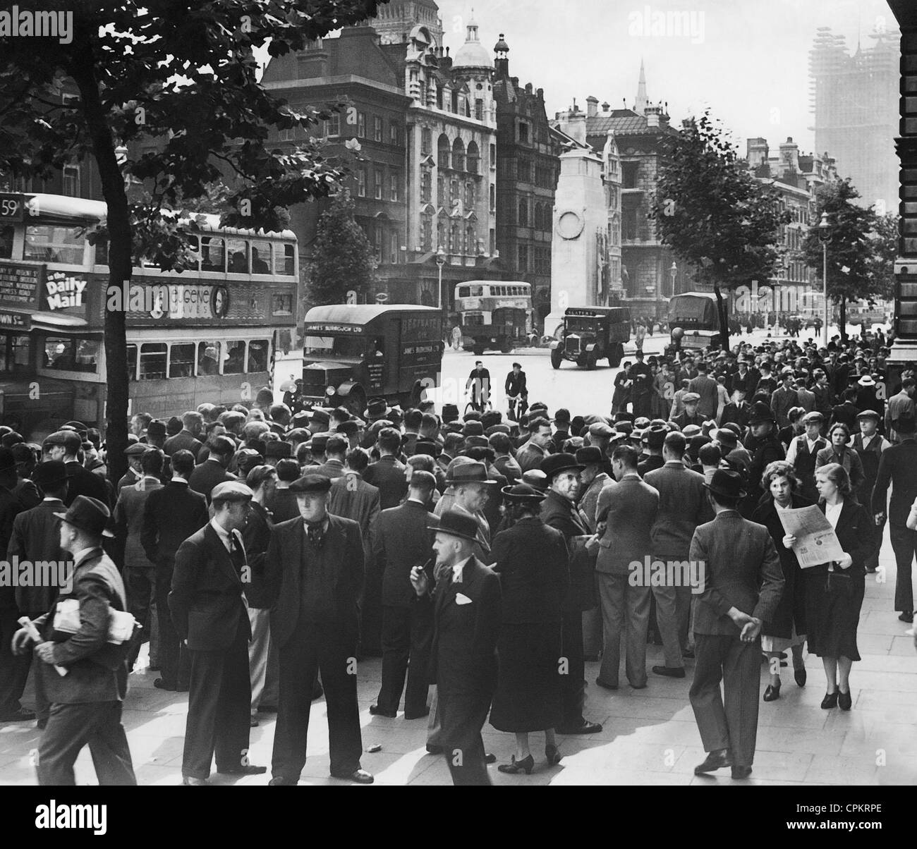 London während der Sudetenkrise 1938 Stockfoto