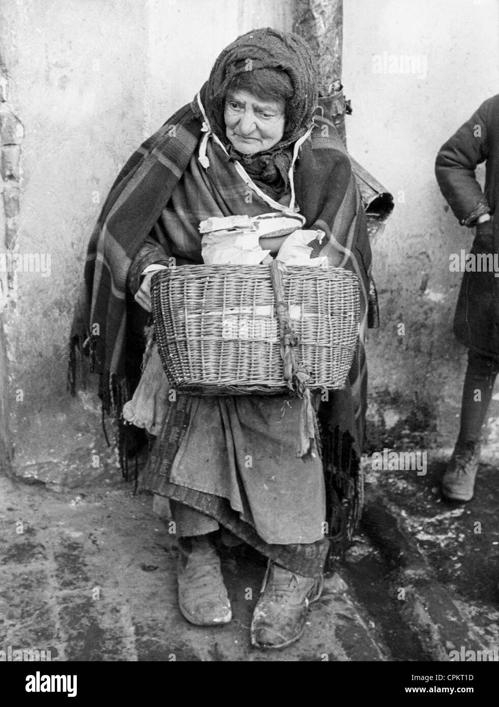Jüdin im Ghetto Lublin, 1939 Stockfoto