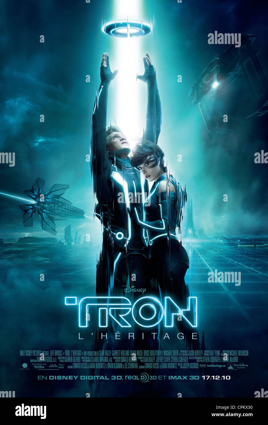 Tron Legacy Jahr : 2010 USA Regie : Joseph Kosinski Olivia Wilde, Garrett Hedlund Filmposter (CAN) Stockfoto