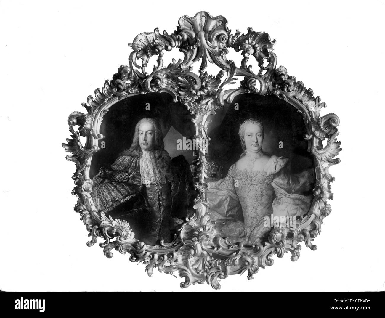 Kaiserin Maria Theresa und ihr Mann Kaiser Franz I. Stephan Stockfoto