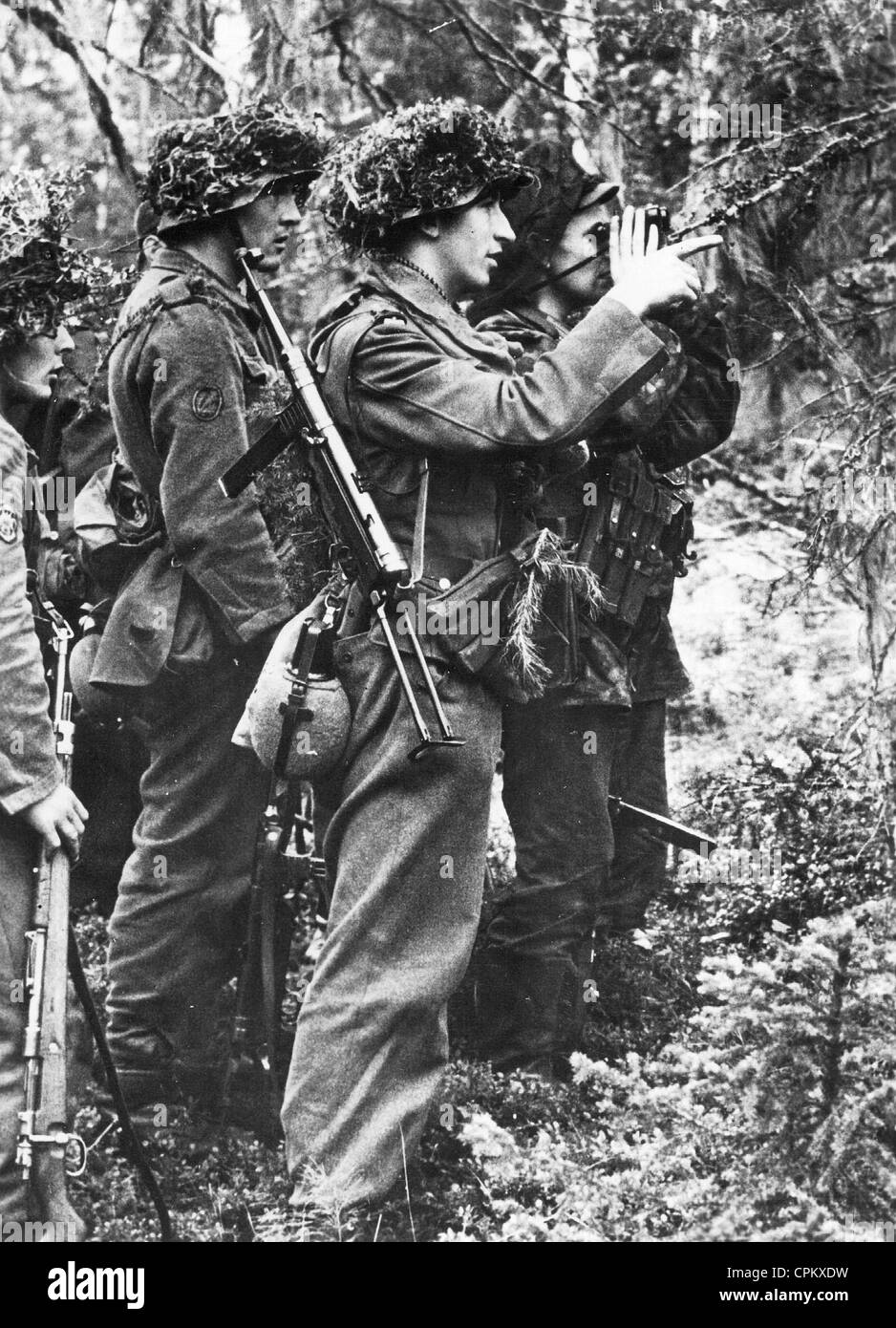 Deutsche Soldaten an der Ostfront in Karelien, 1943 Stockfoto