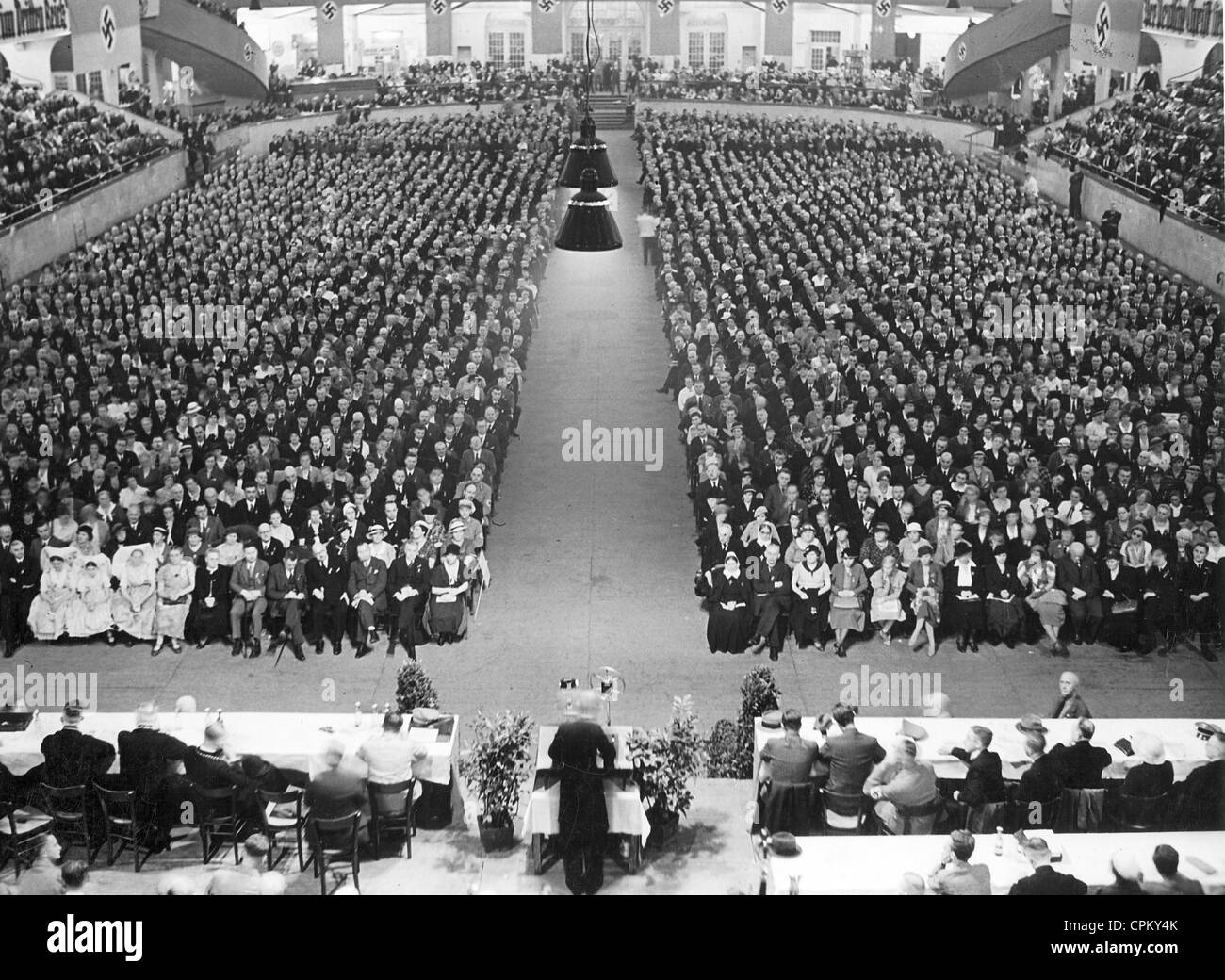 Ludwig Müller auf einer Tagung der "Deutschen Christen", 1934 Stockfoto