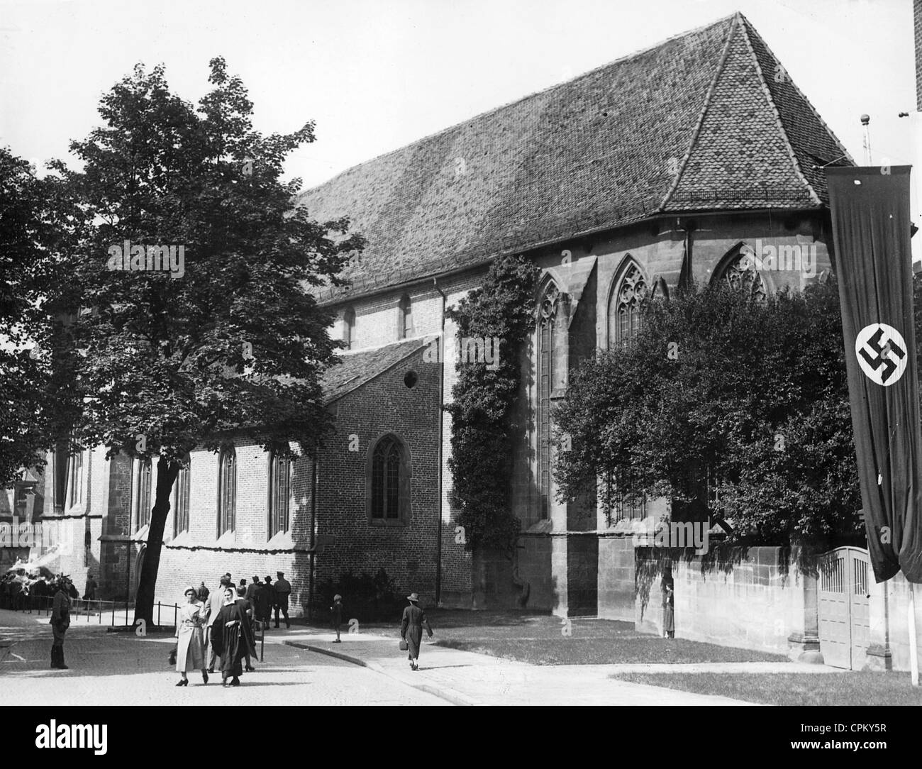 St. Katharinen Kirche in Nürnberg, 1938 Stockfoto