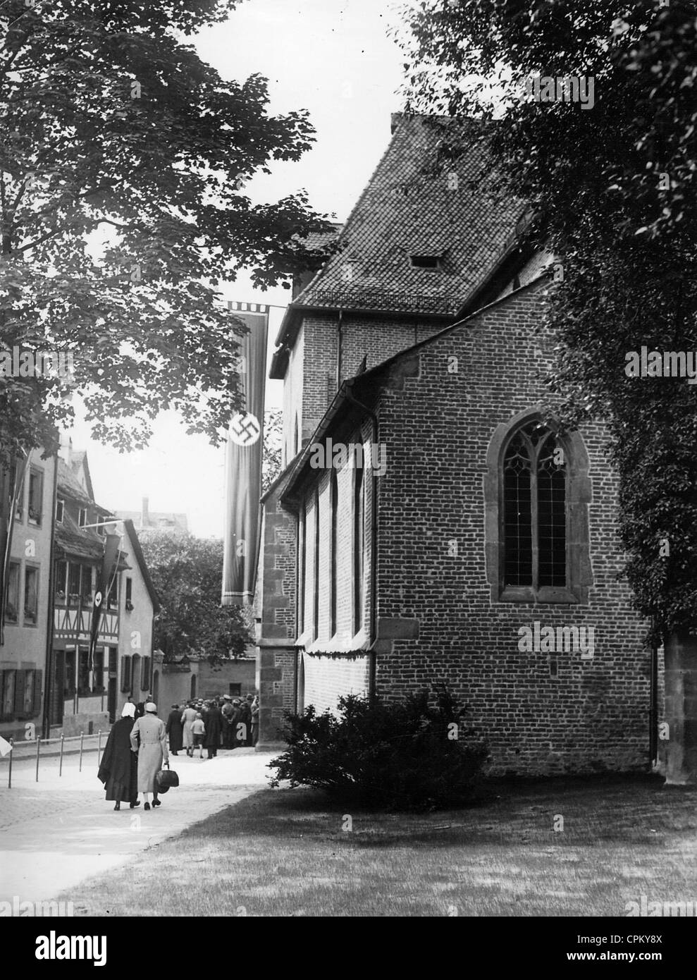 St. Katharinen Kirche in Nürnberg, 1938 Stockfoto