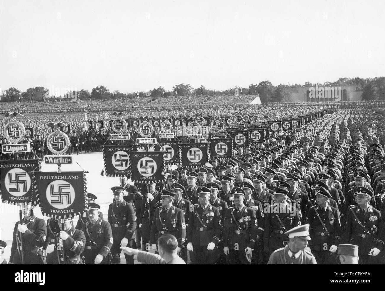 SS während der Nürnberg Rallye, 1935 Stockfoto