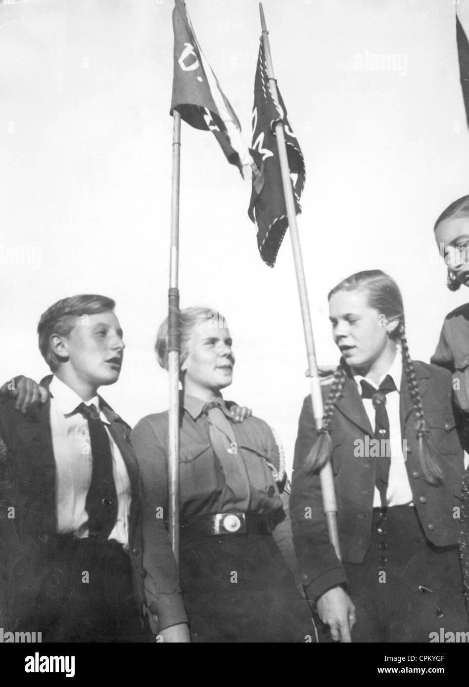 Mitglieder des BDM und VDA Jugend, 1933 Stockfoto