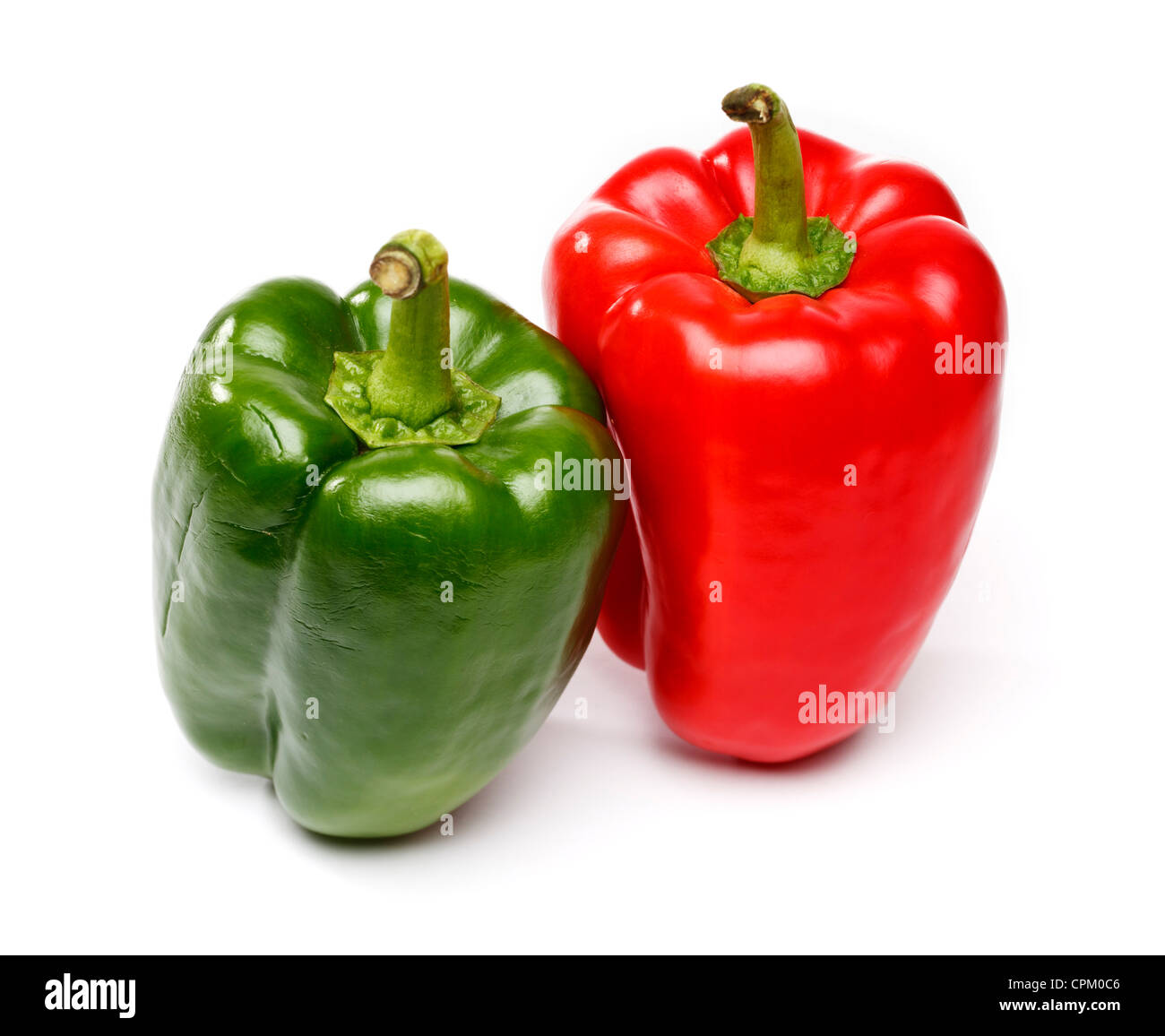Grüne und rote Paprika Stockfoto