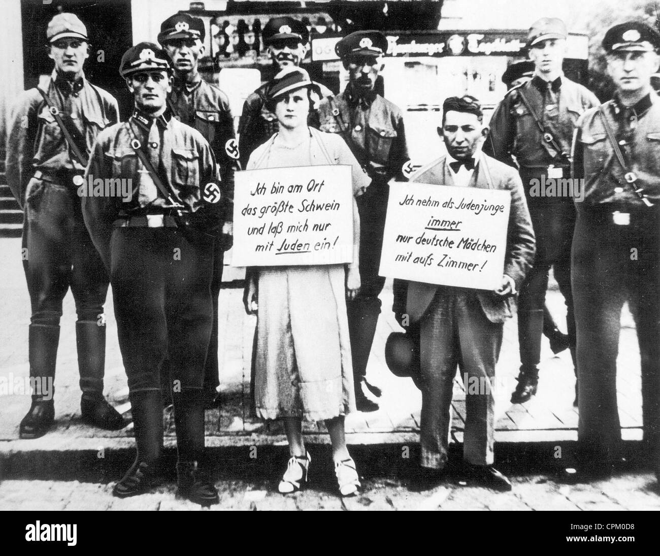Verfolgung der Juden im dritten Reich Stockfoto