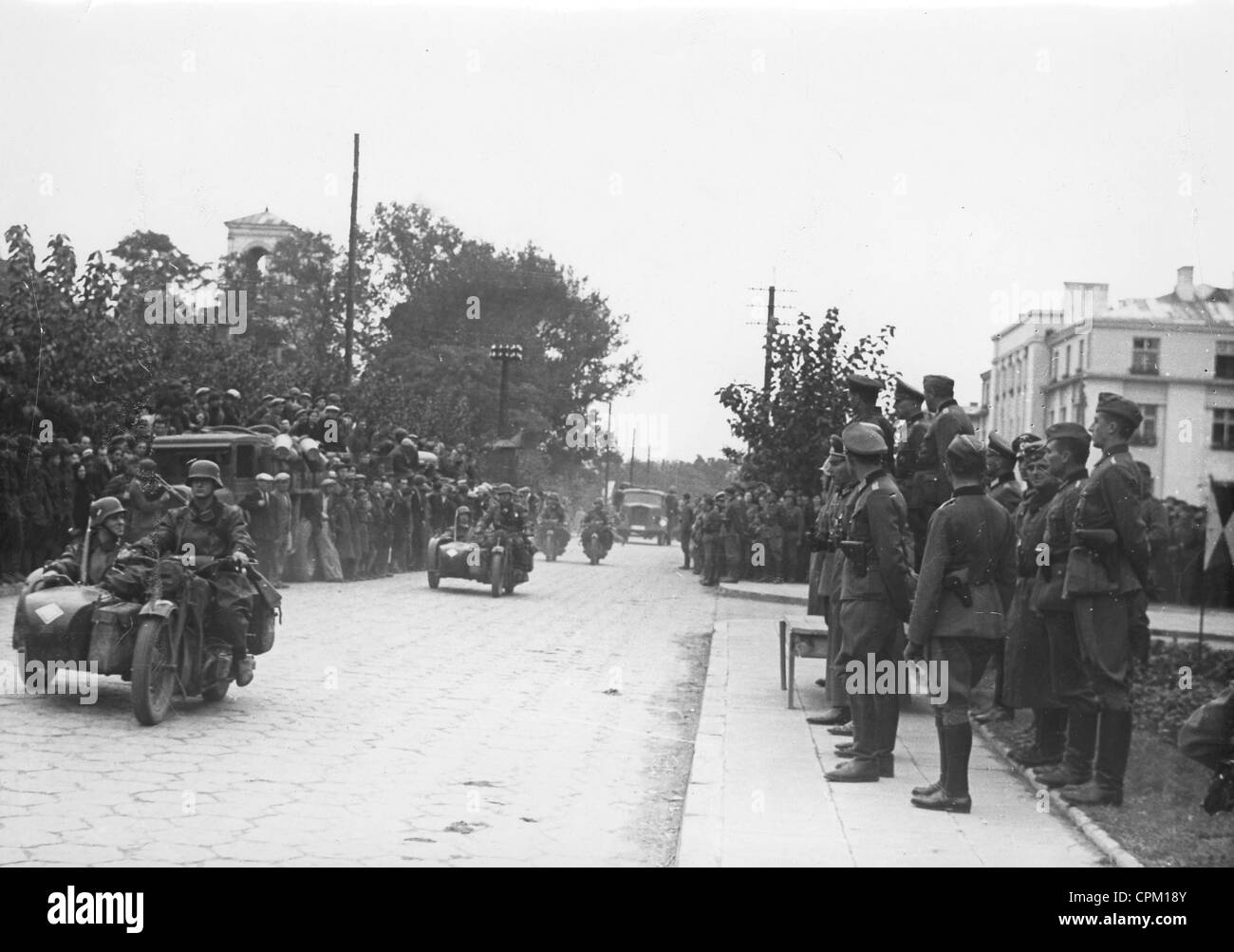 Parade beim Abzug der deutschen aus Brest-Litowsk, 1939 Stockfoto