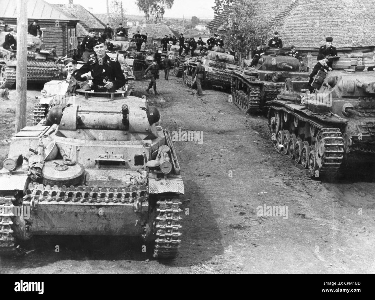 Deutsche Panzer in Russland, 1941 Stockfoto