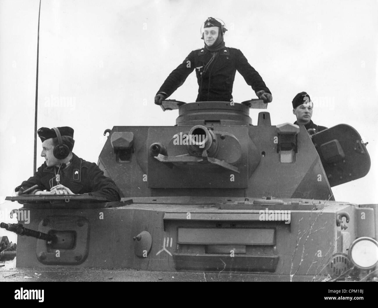 Deutsche Tanker in einem Tank, 1941 Stockfoto