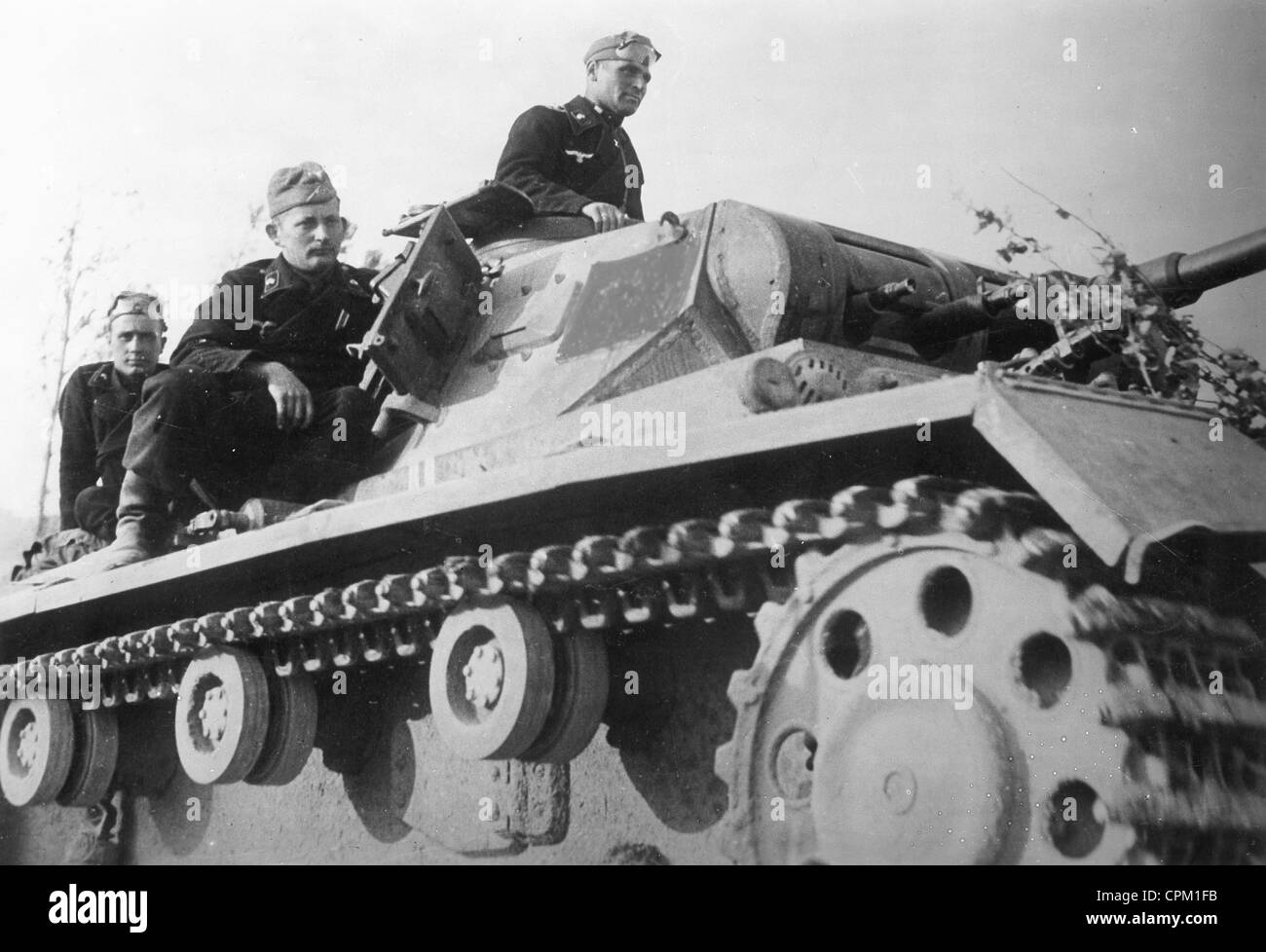Deutsche Panzer III in Frankreich, 1940 Stockfoto