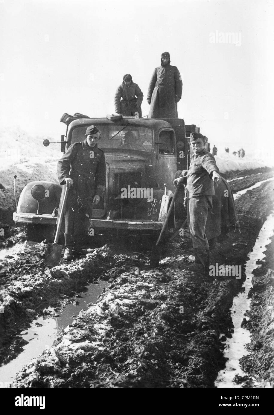 Deutsche Soldaten an der Ostfront, 1942 Stockfoto