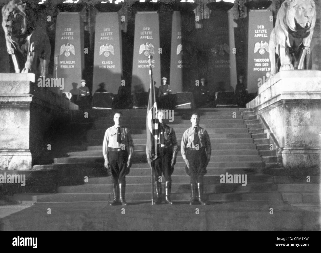 Übertragung von den Toten des Hitler-Putsches, 1935 Stockfoto