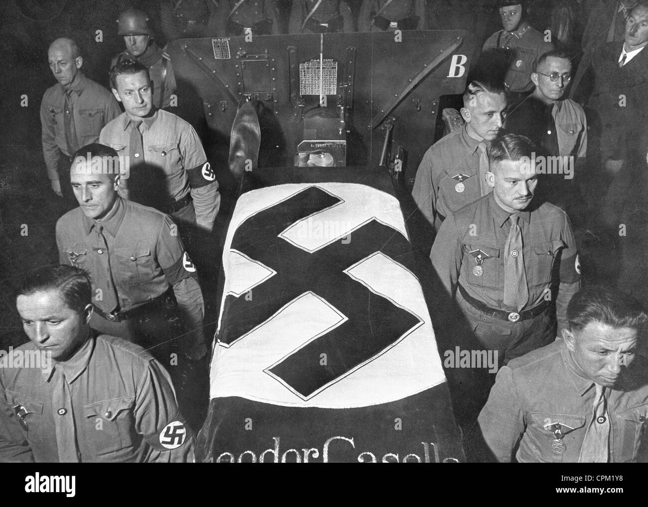 Übertragung von den Toten des Hitler-Putsches in München, 1935 Stockfoto