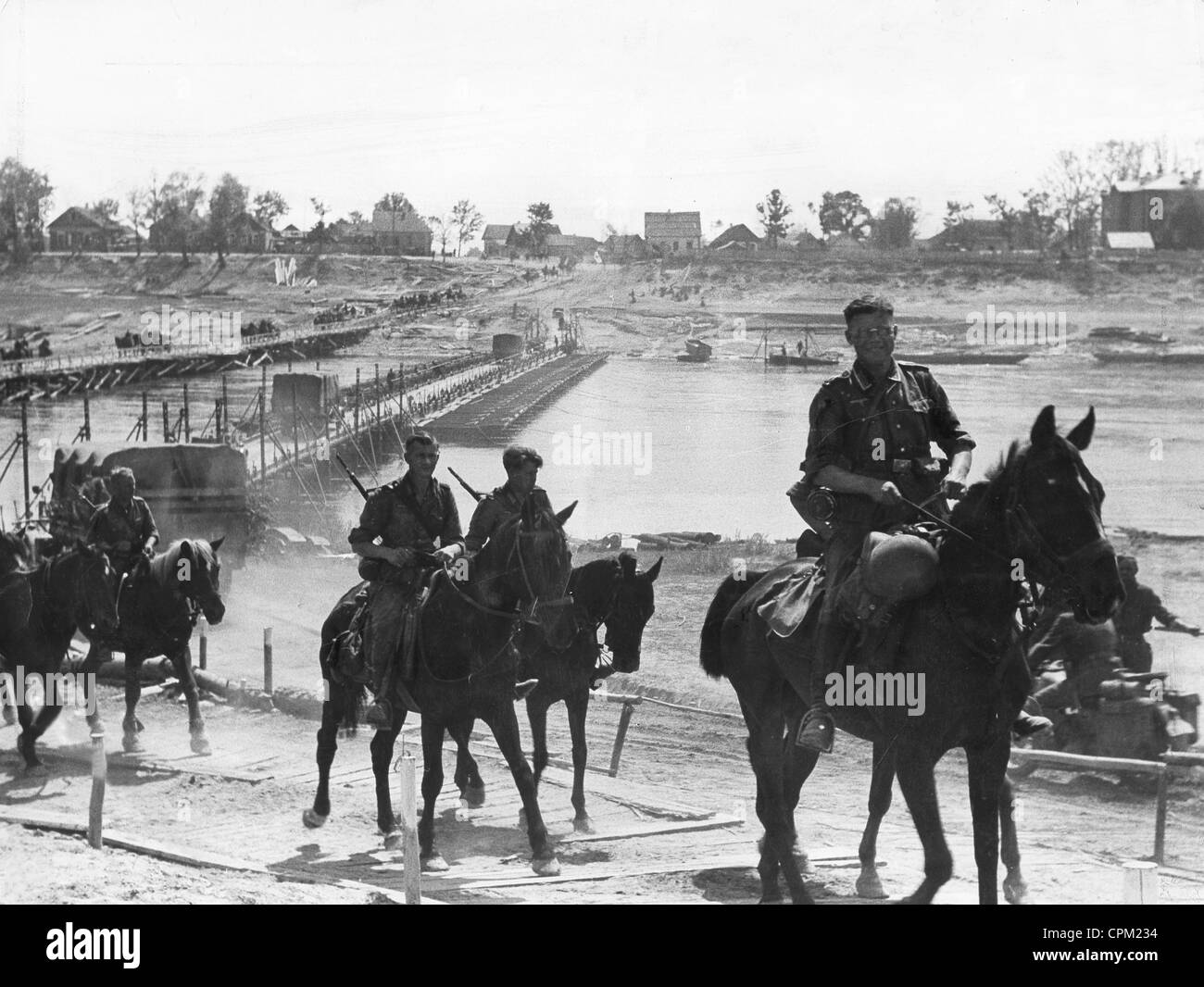 Kavallerie, die Überquerung der Donez, 1942 Stockfoto