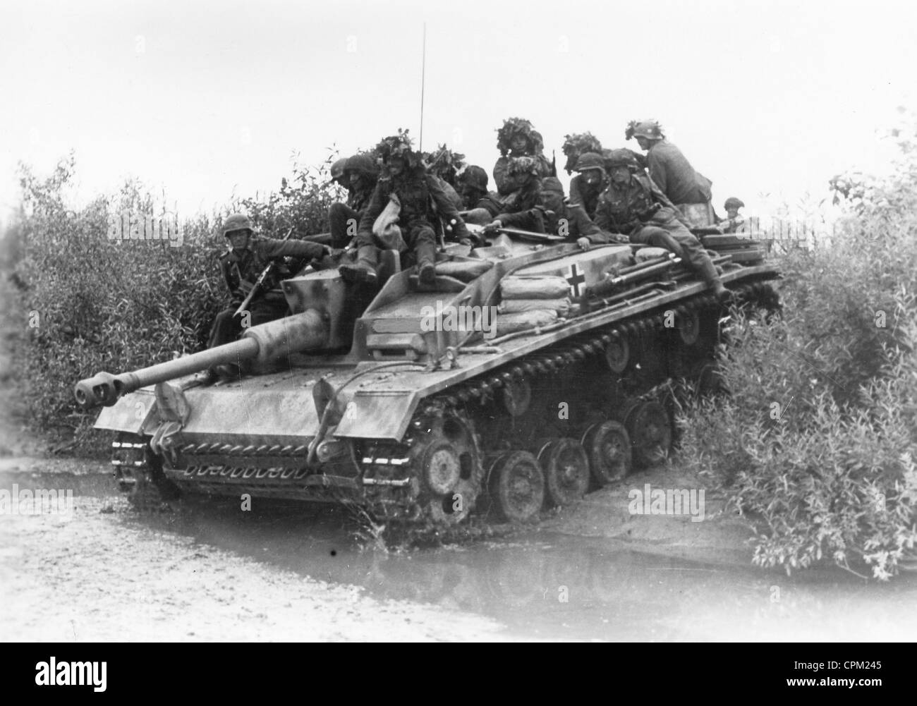 Deutsches Sturmgeschütz an der Ostfront, 1942 Stockfoto